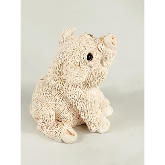 Stone Critters Mini Piglet Pig Piggy 2 1/4" Figurine 1988 USA Home Decor Vintage - Picture 7 of 14